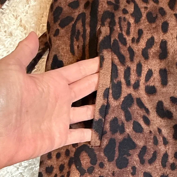 🔥 HOT DEAL 🔥 Dear John Brown Leopard Trench Coat - Picture 6 of 9